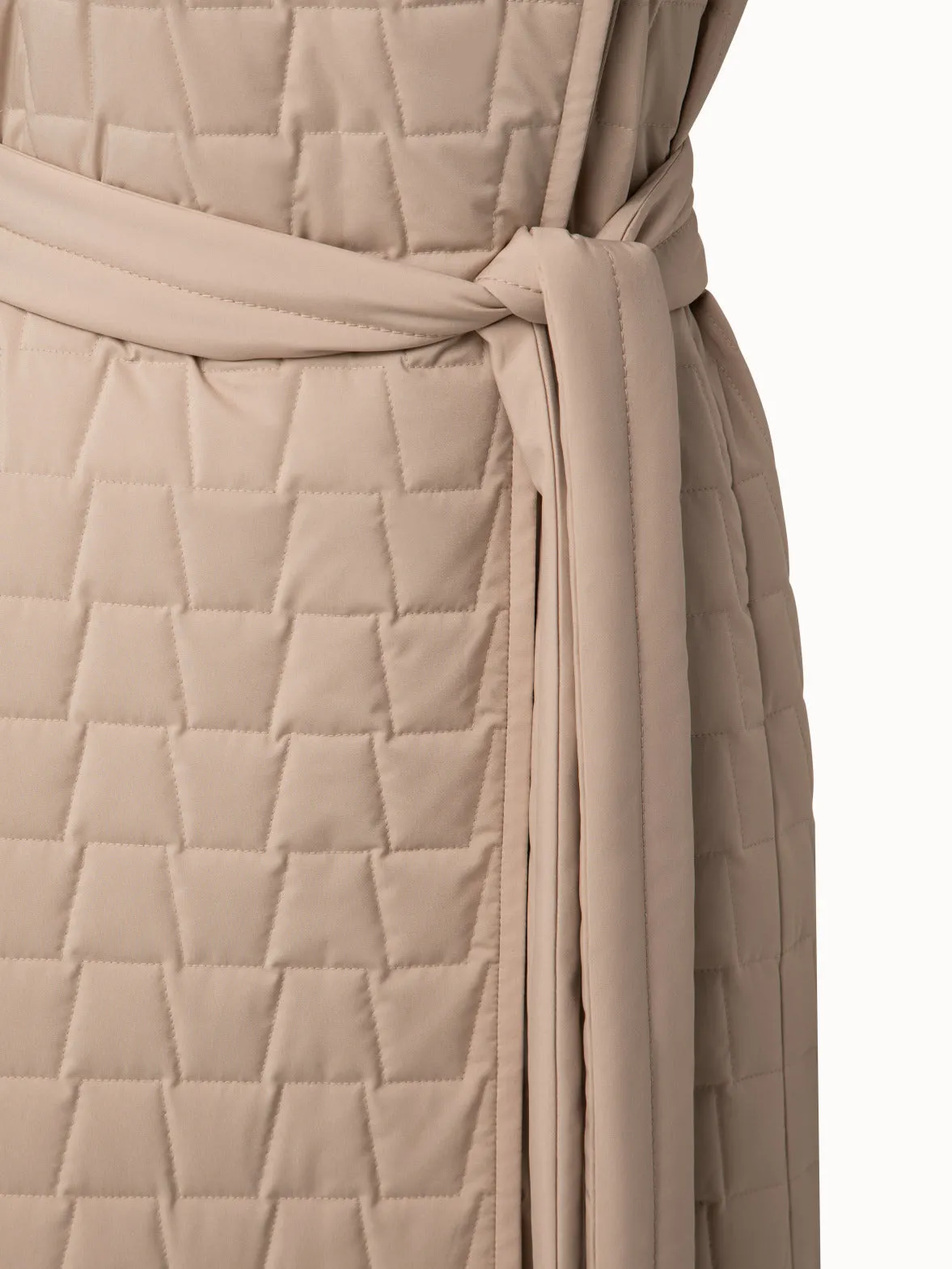 Quilted Trapezoid Long Gilet