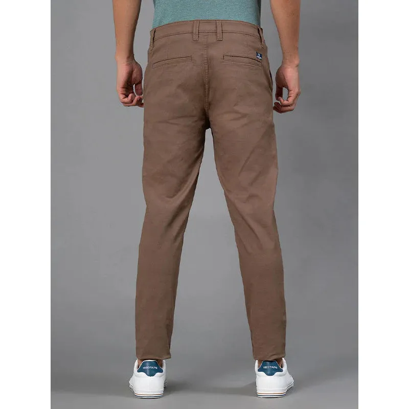 RedTape Tan Cotton Joggers for Men | Casual Joggers for Men