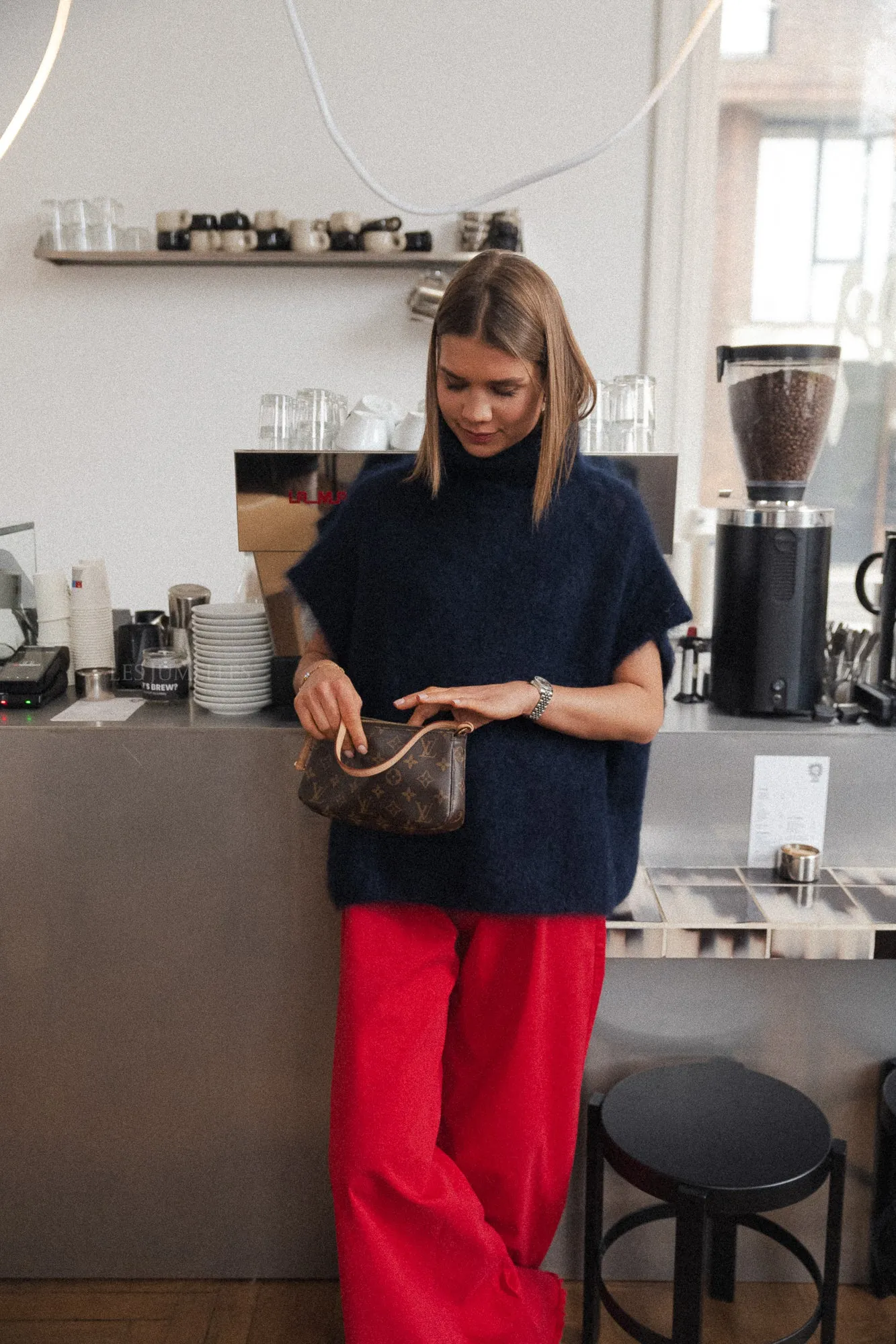 Ruth mohair rollneck jumper navy