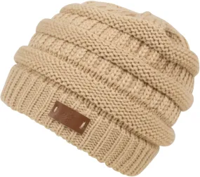 Sakkas Beehive Cable Knit Modern Beanie