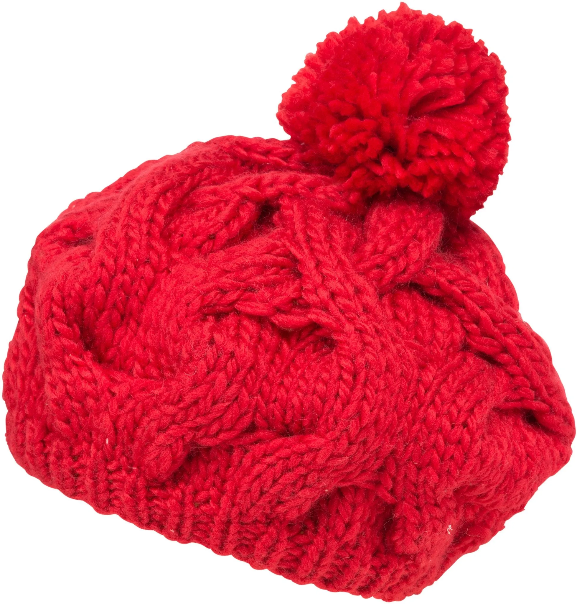 Sakkas Cable Knit Pom Pom Thick Slouch Hat