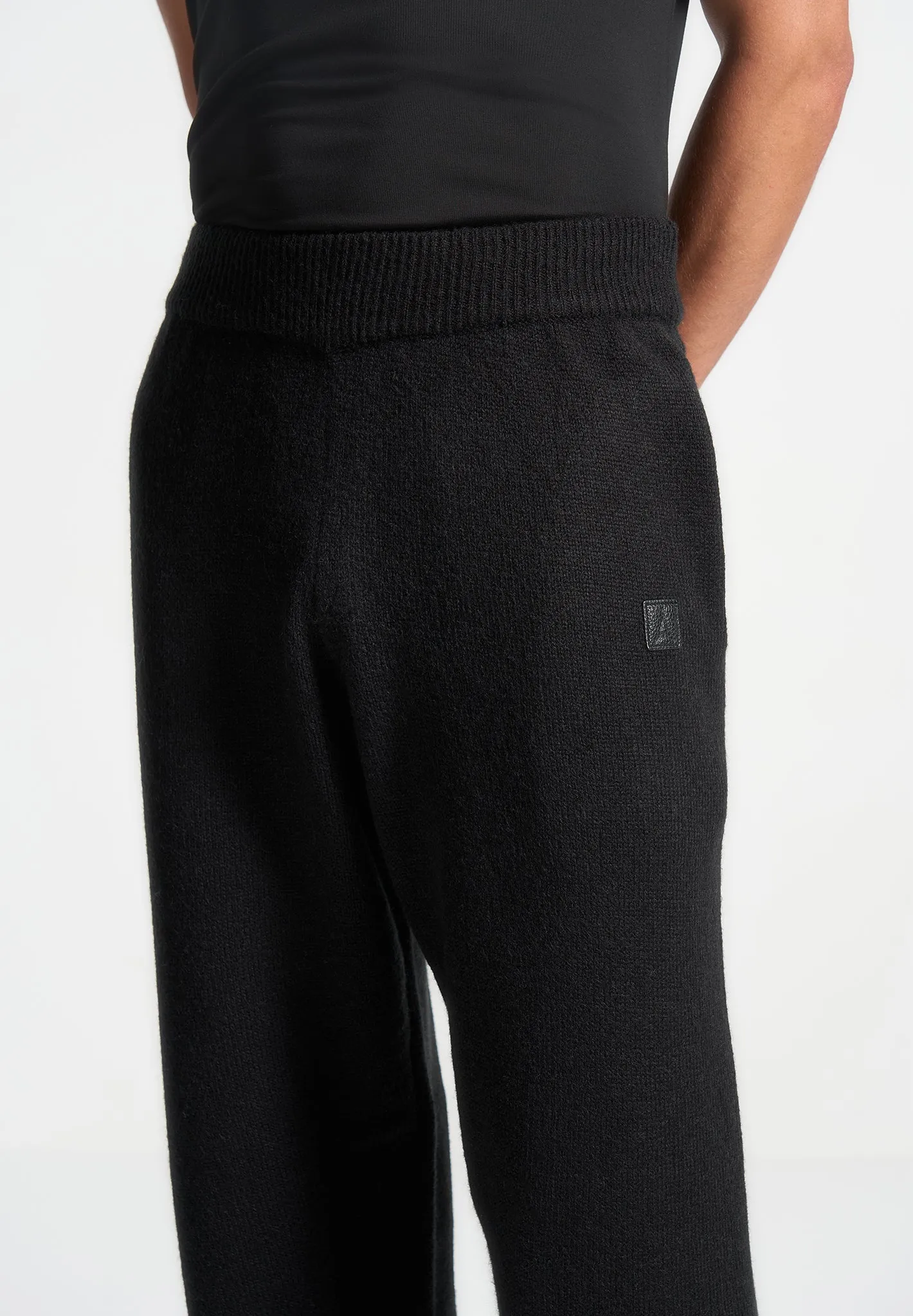 Signature Mohair-Blend Joggers - Black