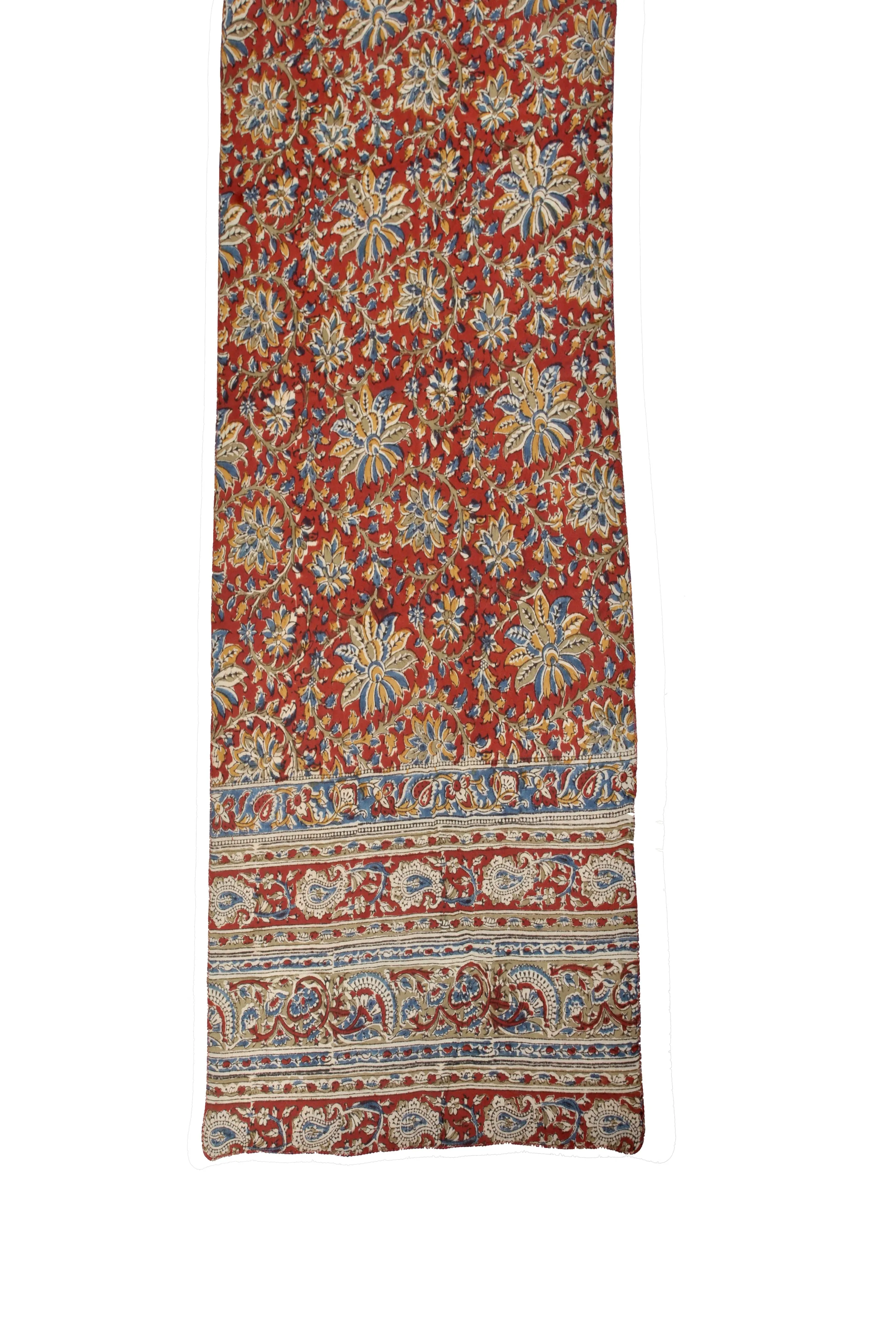 SOP0010 - Kalamkari Oblong Scarf with border print