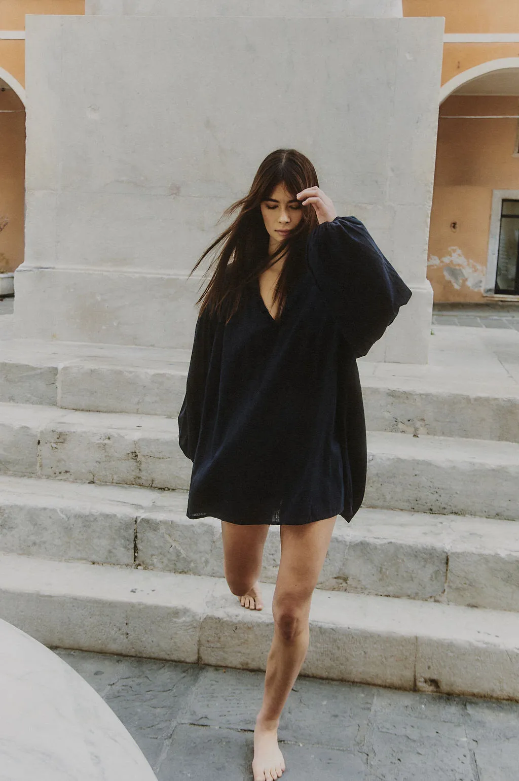 Spirit Shirt Dress - Black