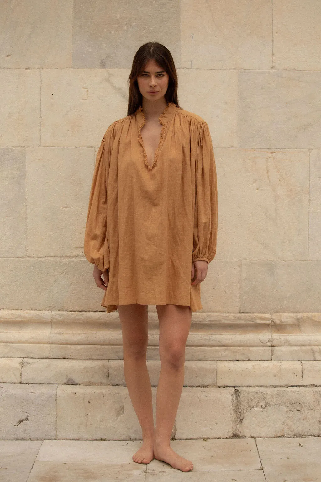 Spirit Shirt Dress - Honey