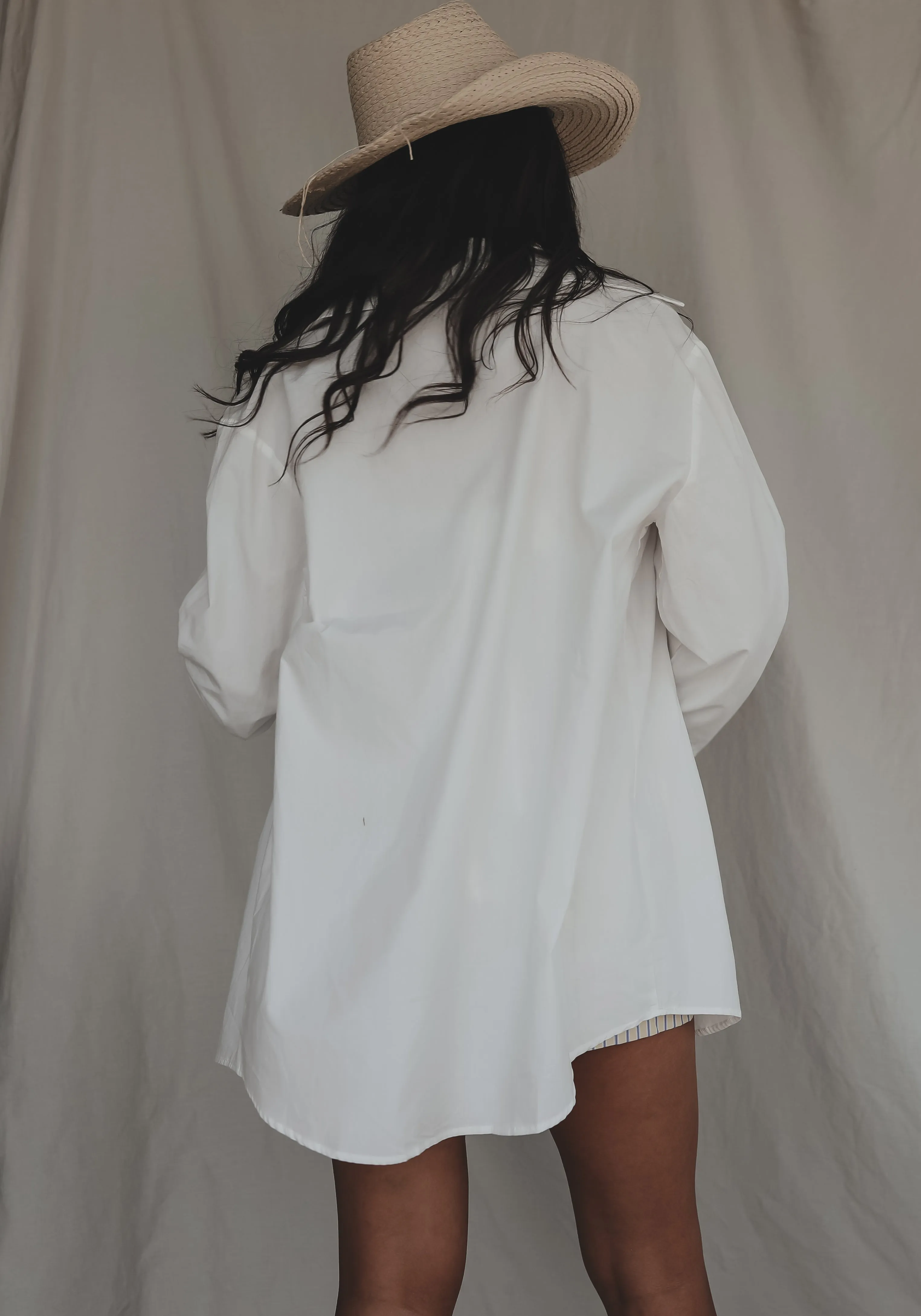 Taking A Vacation Day Oversized Button Up Cover Up