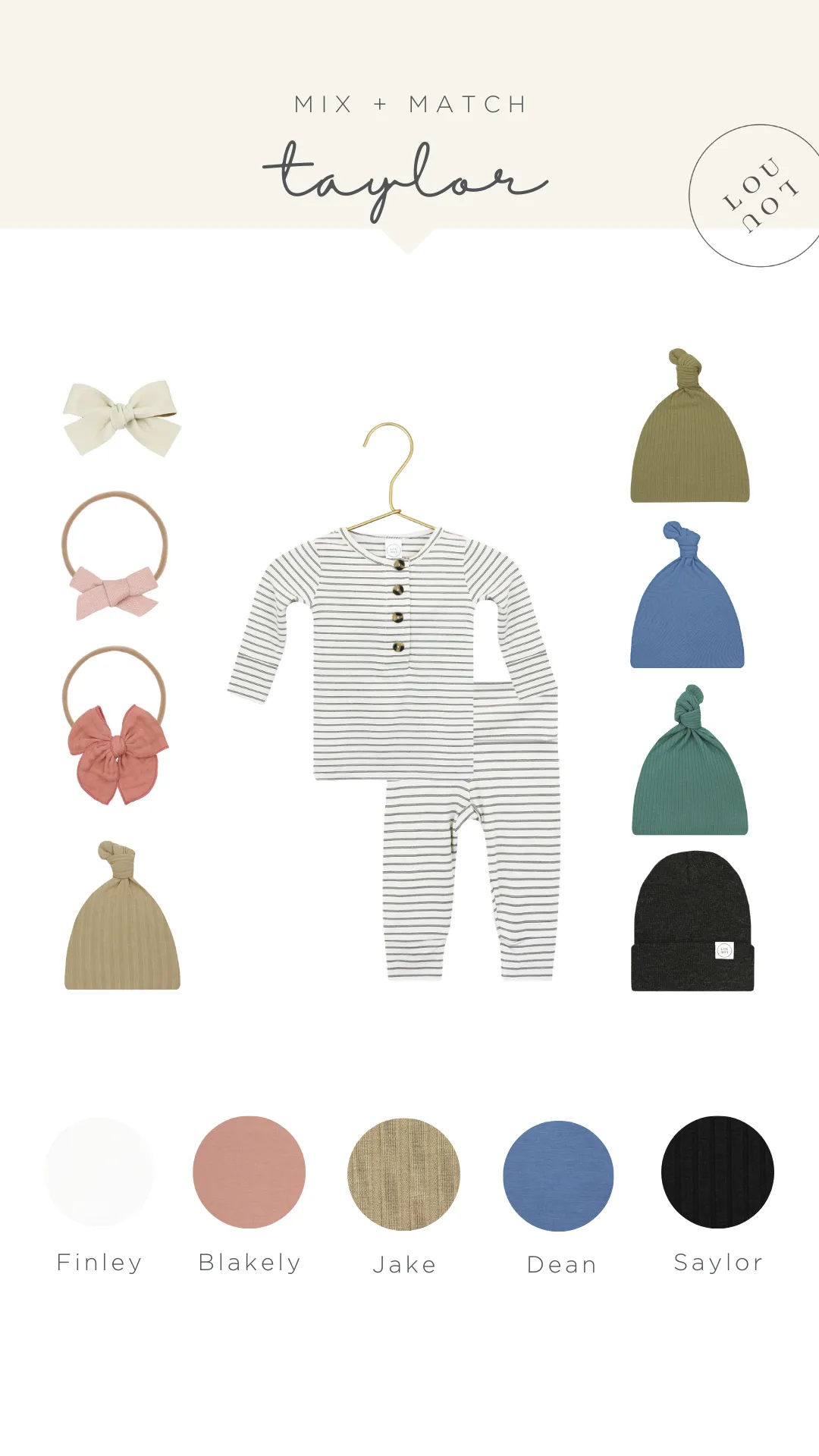 Taylor Newborn Hat Bundle (Gown)