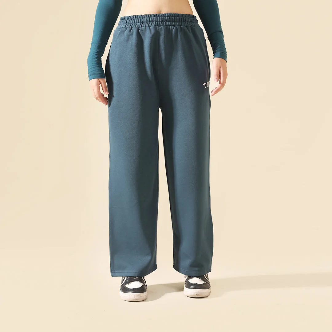 Teal Relax Fit Fleece Unisex Trouser