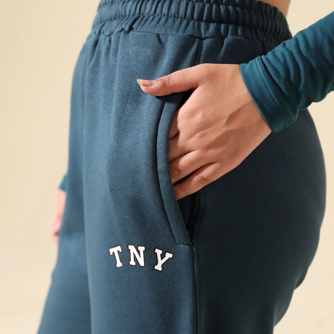 Teal Relax Fit Fleece Unisex Trouser