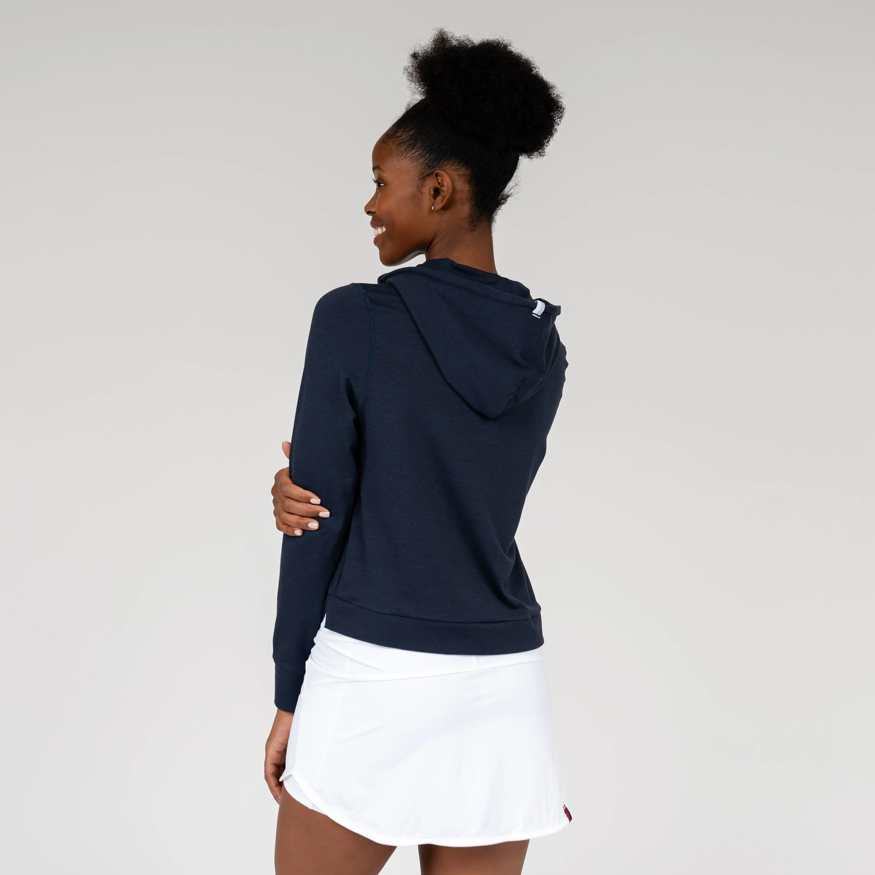 Tempo Performance Hoodie | Heather - Fleet Navy/Nightshade