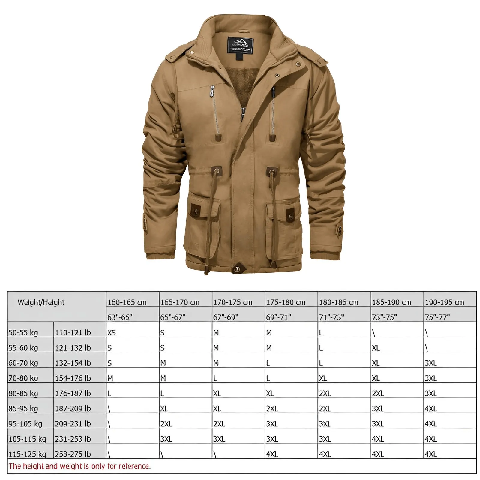 Thick Men's Fleece Lined Coats