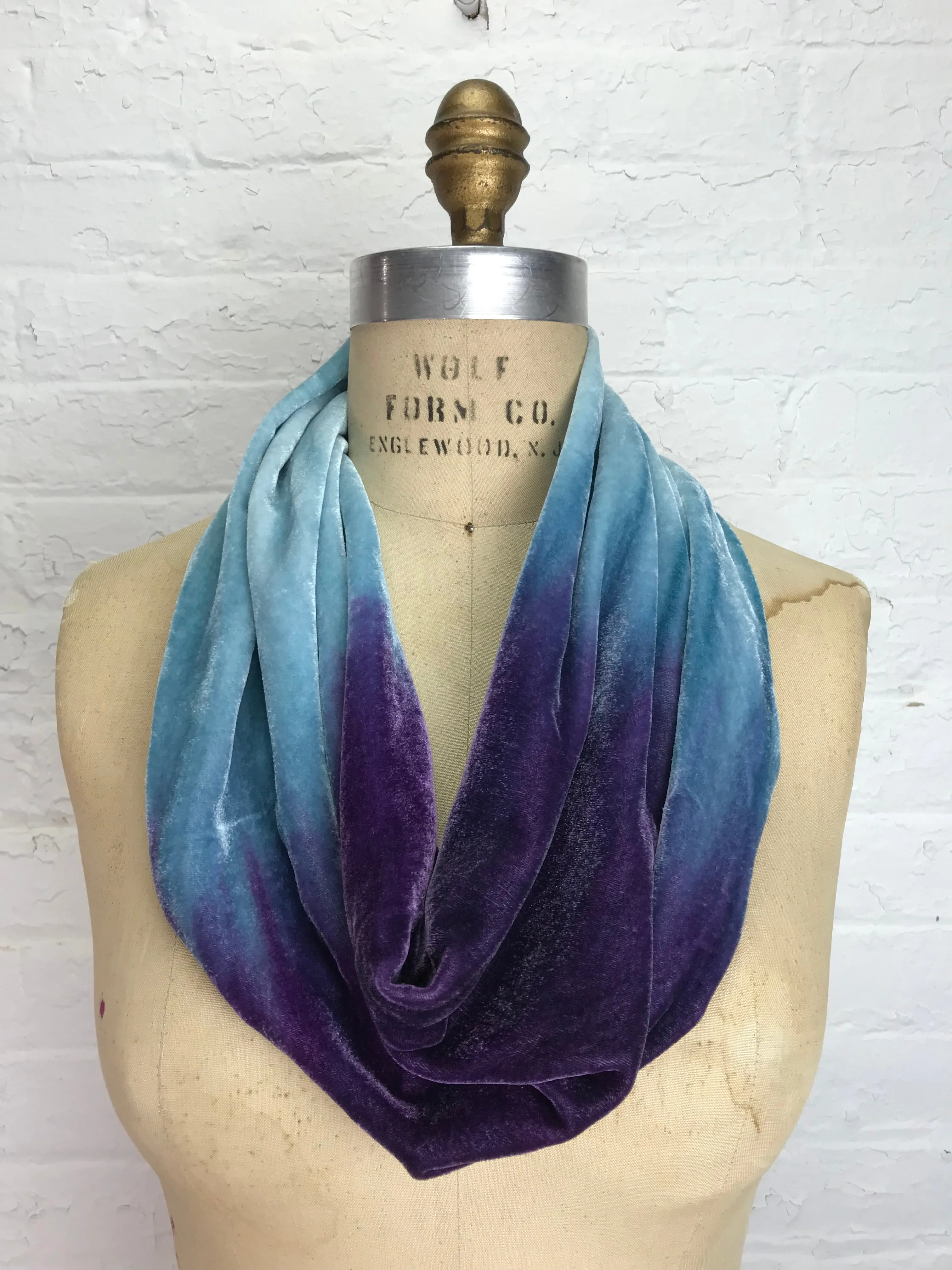 Velvet Cowl Warmer in Grape Ice