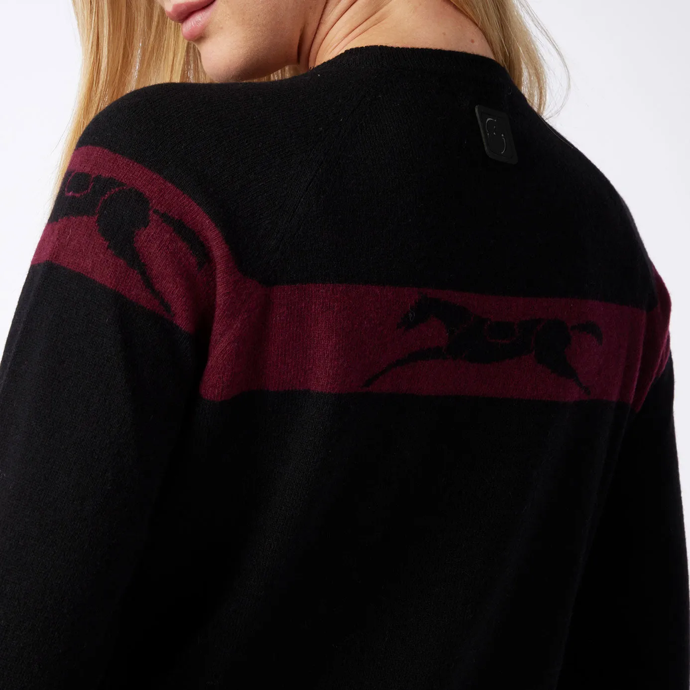 Vestrum Linz Knitted Sweater - Black/Ruby Wine