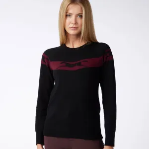 Vestrum Linz Knitted Sweater - Black/Ruby Wine