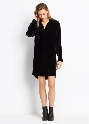 Vince Velvet Shirt Dress