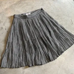 Vintage Pleated Black and White Skirt