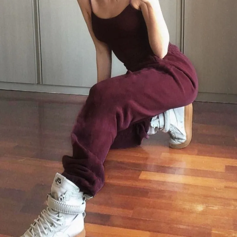 Wide Leg High Waist Joggers