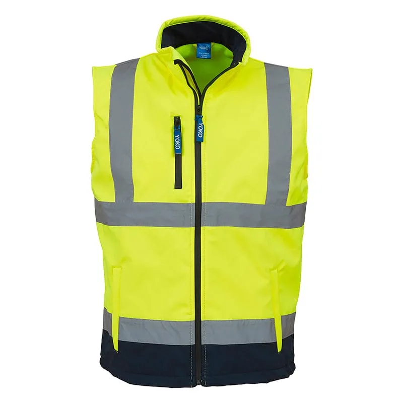 Yoko Hi Vis Softshell Premium Waterproof Gilet